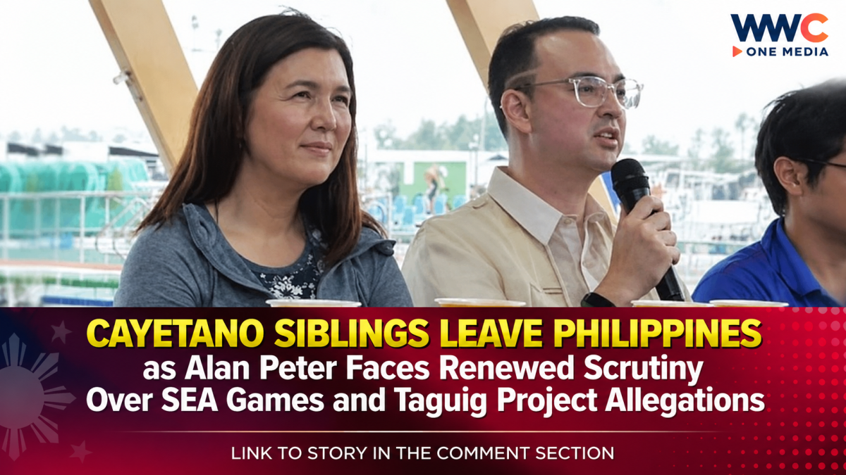 Cayetano Siblings Leave Philippines as Alan Peter Faces Renewed Scrutiny Over SEA Games and Taguig Project Allegations