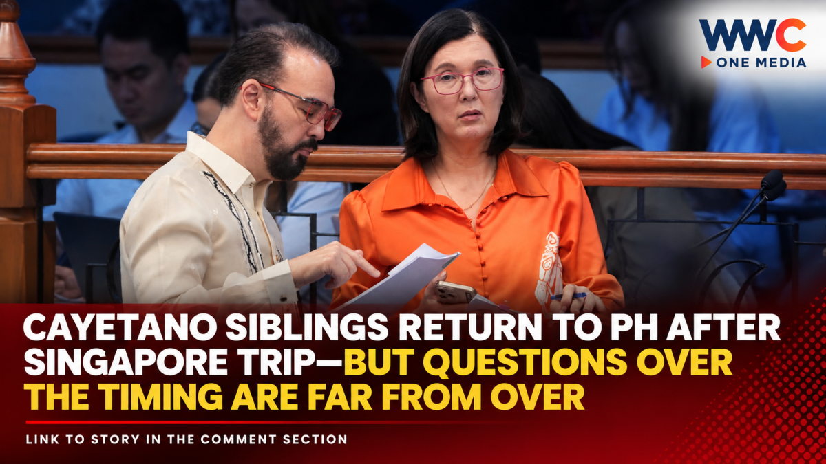 Cayetano Siblings Return to PH After Singapore Trip—But Questions Over the Timing Are Far From Over