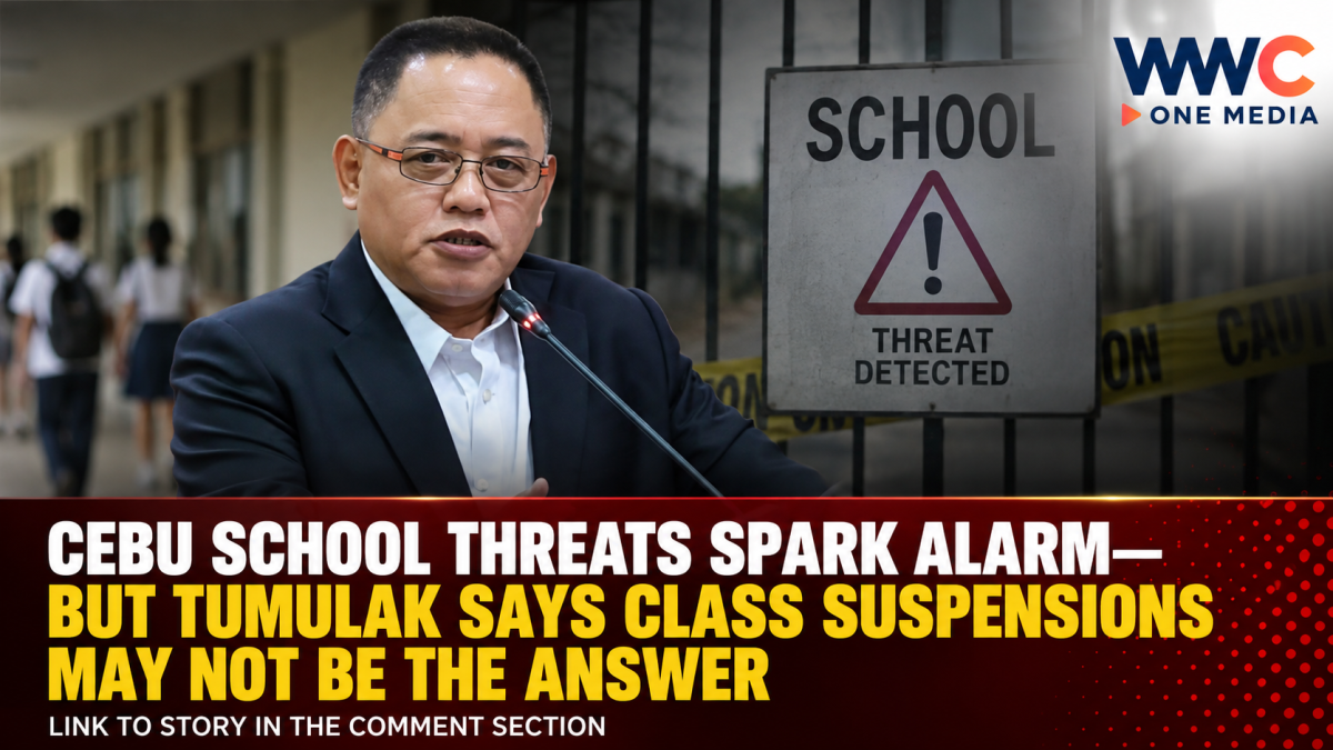 Cebu School Threats Spark Alarm—But Tumulak Says Class Suspensions May Not Be the Answer
