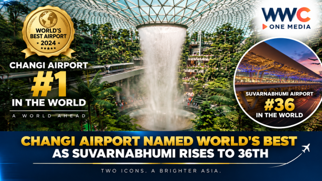 Changi Airport Named World’s Best as Suvarnabhumi Rises to 36th
