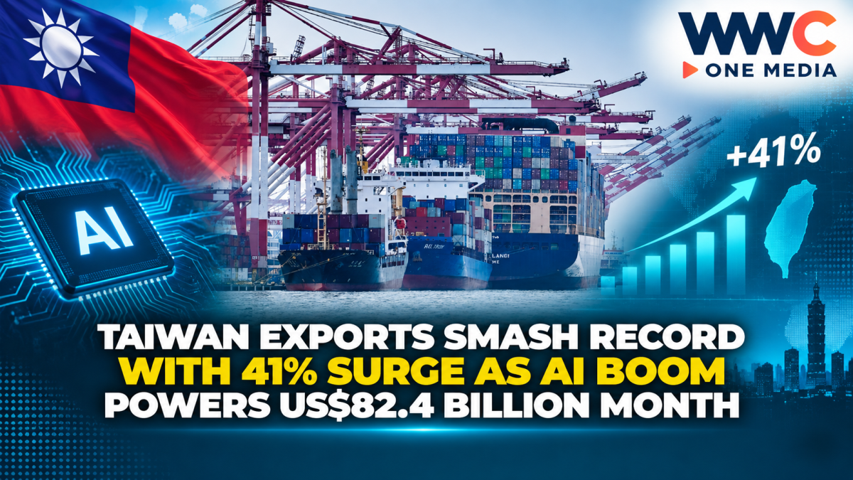 Taiwan Exports Smash Record With 41% Surge as AI Boom Powers US$82.4 Billion Month
