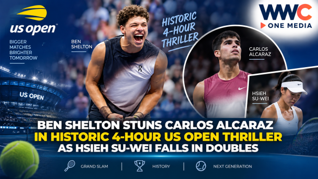 Ben Shelton Stuns Carlos Alcaraz in Historic 4-Hour US Open Thriller as Hsieh Su-wei Falls in Doubles