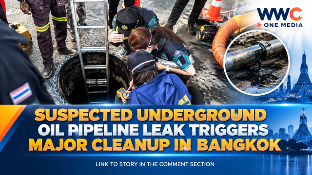 Suspected Underground Oil Pipeline Leak Triggers Major Cleanup in Bangkok