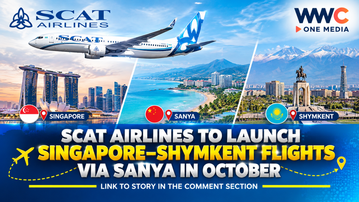 SCAT Airlines to Launch Singapore-Shymkent Flights Via Sanya in October