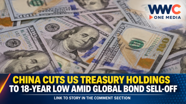 China Cuts US Treasury Holdings to 18-Year Low Amid Global Bond Sell-Off