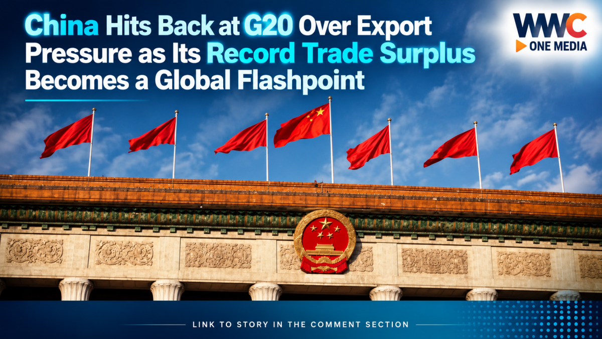 China Hits Back at G20 Over Export Pressure as Its Record Trade Surplus Becomes a Global Flashpoint