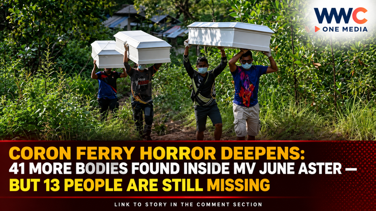 Coron Ferry Horror Deepens: 41 More Bodies Found Inside MV June Aster — But 13 People Are Still Missing