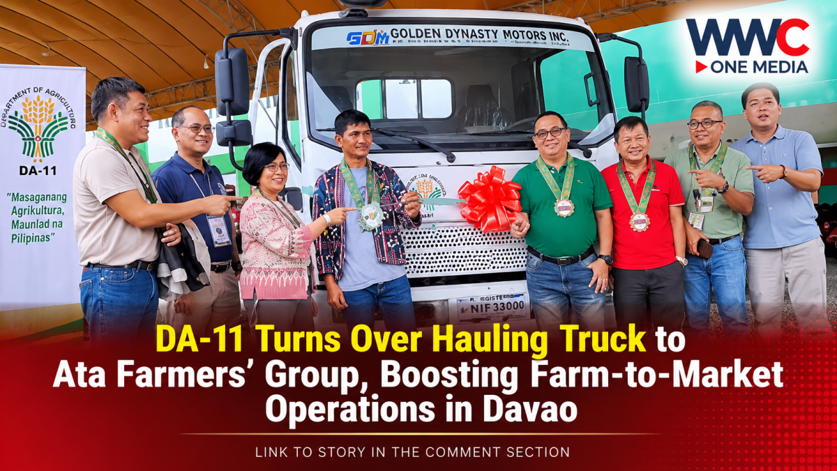 DA-11 Turns Over Hauling Truck to Ata Farmers’ Group, Boosting Farm-to-Market Operations in Davao