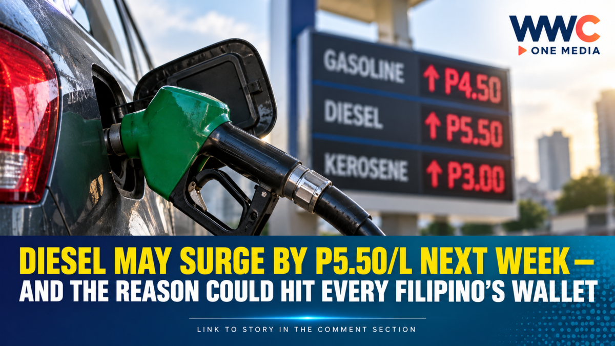 DIESEL MAY SURGE BY P5.50/L NEXT WEEK — AND THE REASON COULD HIT EVERY FILIPINO’S WALLET