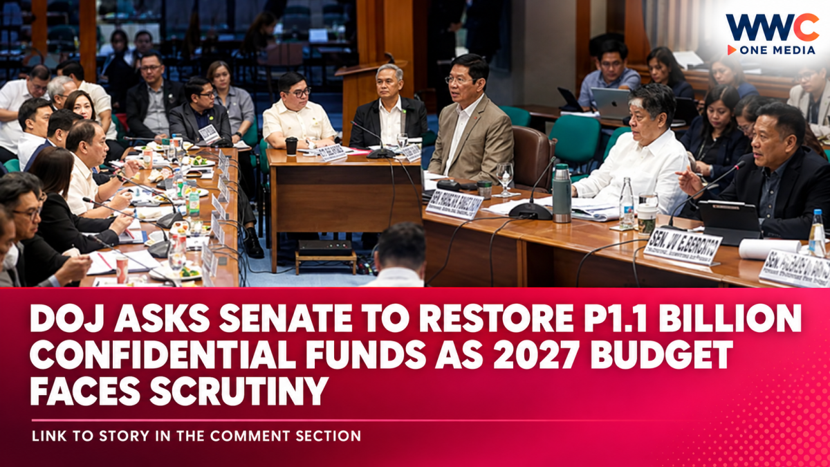 DOJ Asks Senate to Restore P1.1 Billion Confidential Funds as 2027 Budget Faces Scrutiny