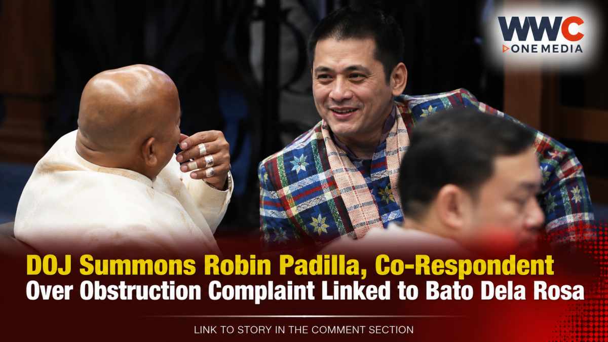 DOJ Summons Robin Padilla, Co-Respondent Over Obstruction Complaint Linked to Bato Dela Rosa
