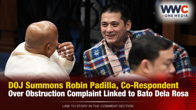 DOJ Summons Robin Padilla, Co-Respondent Over Obstruction Complaint Linked to Bato Dela Rosa