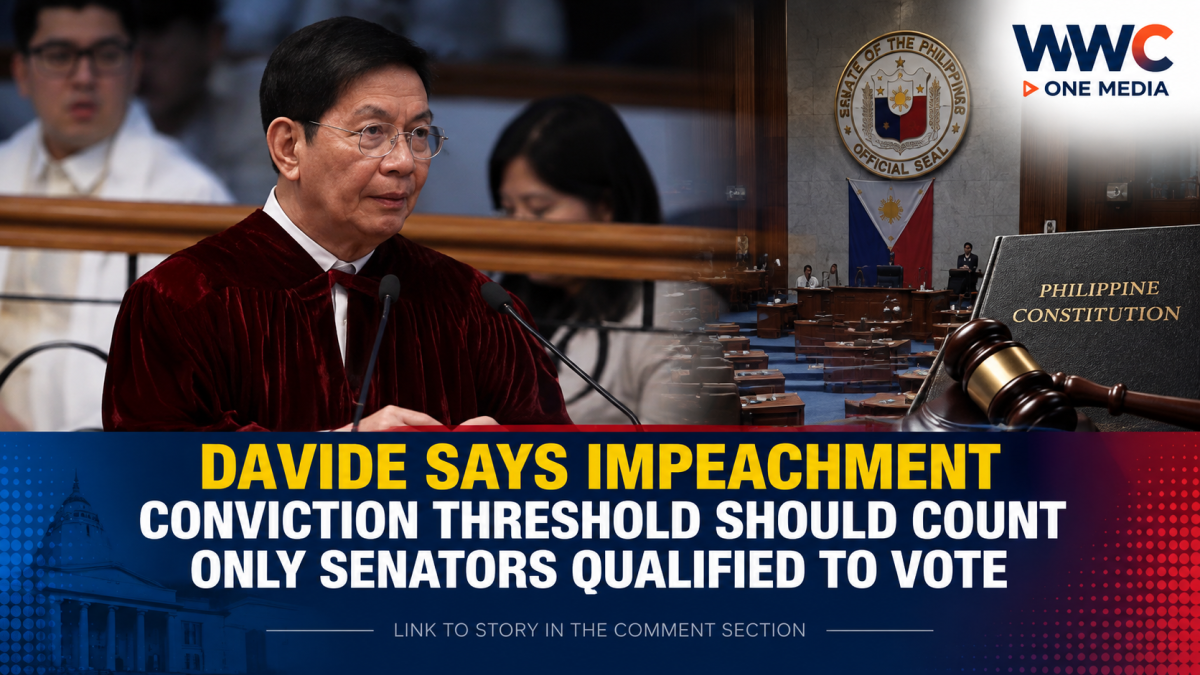 Davide Says Impeachment Conviction Threshold Should Count Only Senators Qualified to Vote