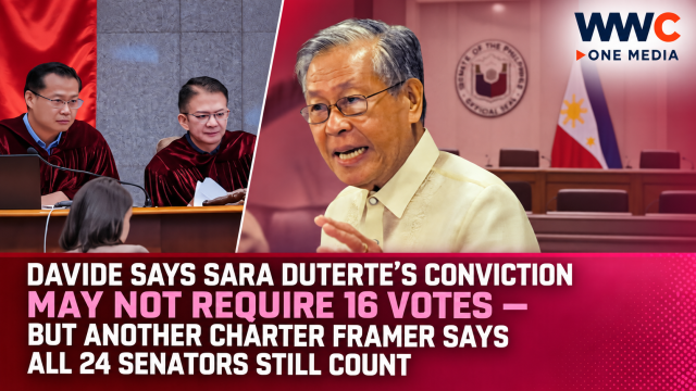 Davide Says Sara Duterte’s Conviction May Not Require 16 Votes — But Another Charter Framer Says All 24 Senators Still Count