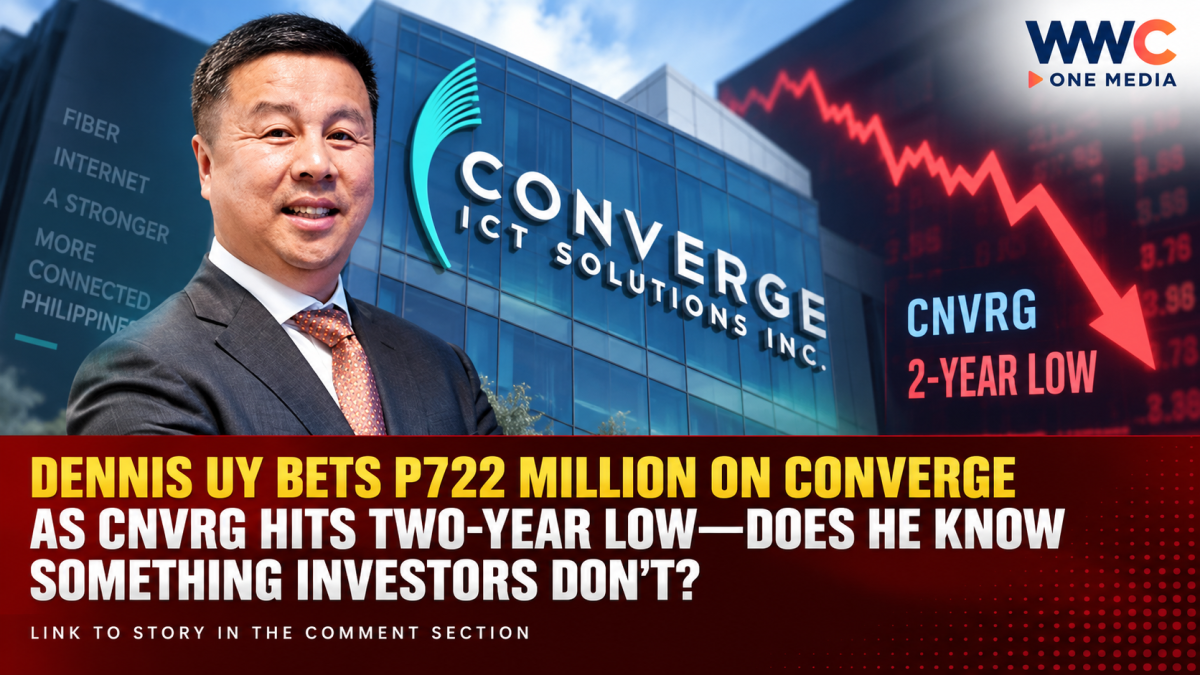 Dennis Uy Bets P722 Million on Converge as CNVRG Hits Two-Year Low—Does He Know Something Investors Don’t?