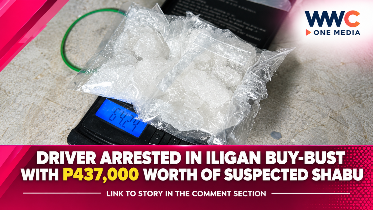 Driver Arrested in Iligan Buy-Bust With P437,000 Worth of Suspected Shabu