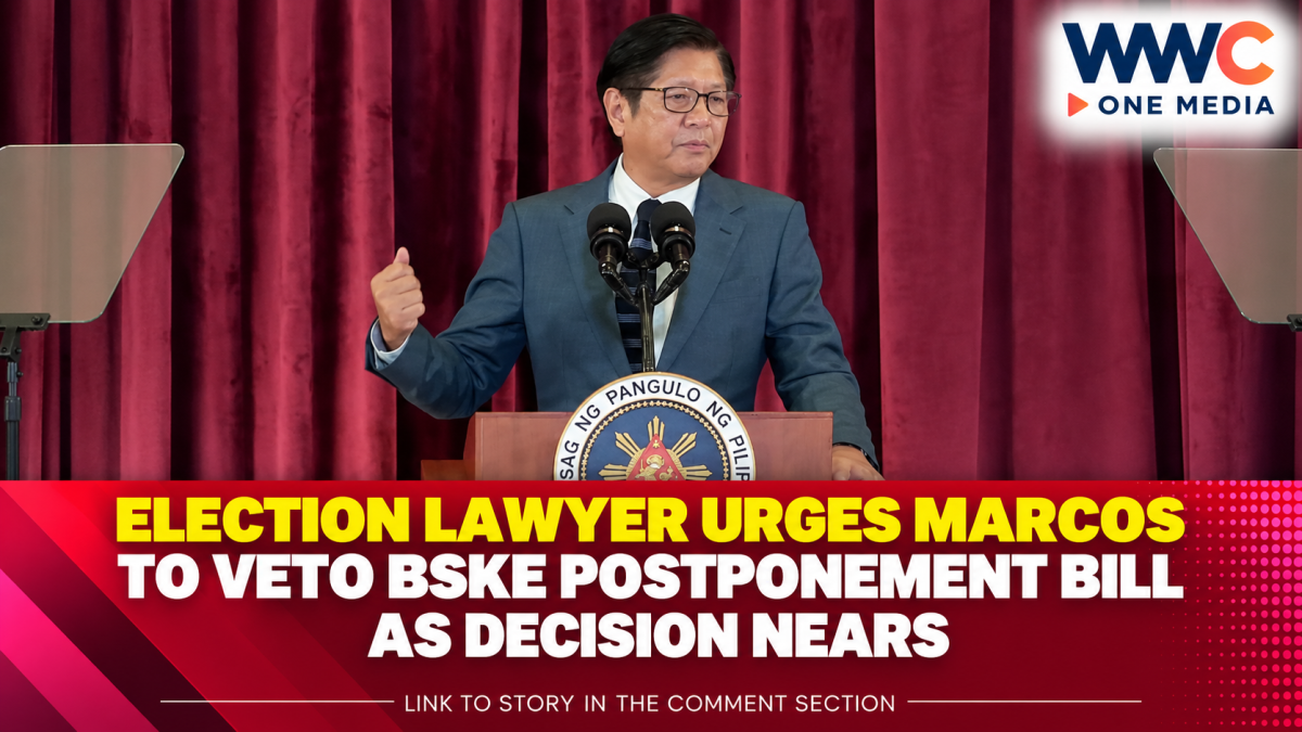 Election Lawyer Urges Marcos to Veto BSKE Postponement Bill as Decision Nears