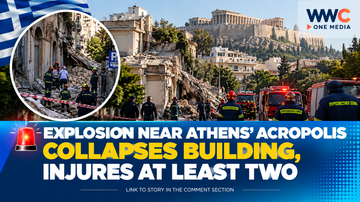 Explosion Near Athens’ Acropolis Collapses Building, Injures At Least Two