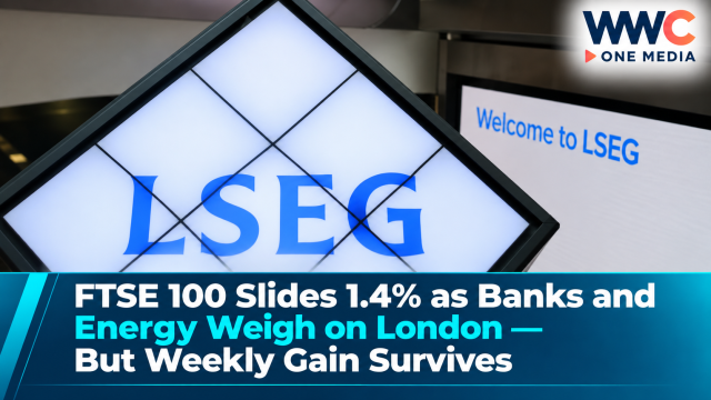 FTSE 100 Slides 1.4% as Banks and Energy Weigh on London — But Weekly Gain Survives
