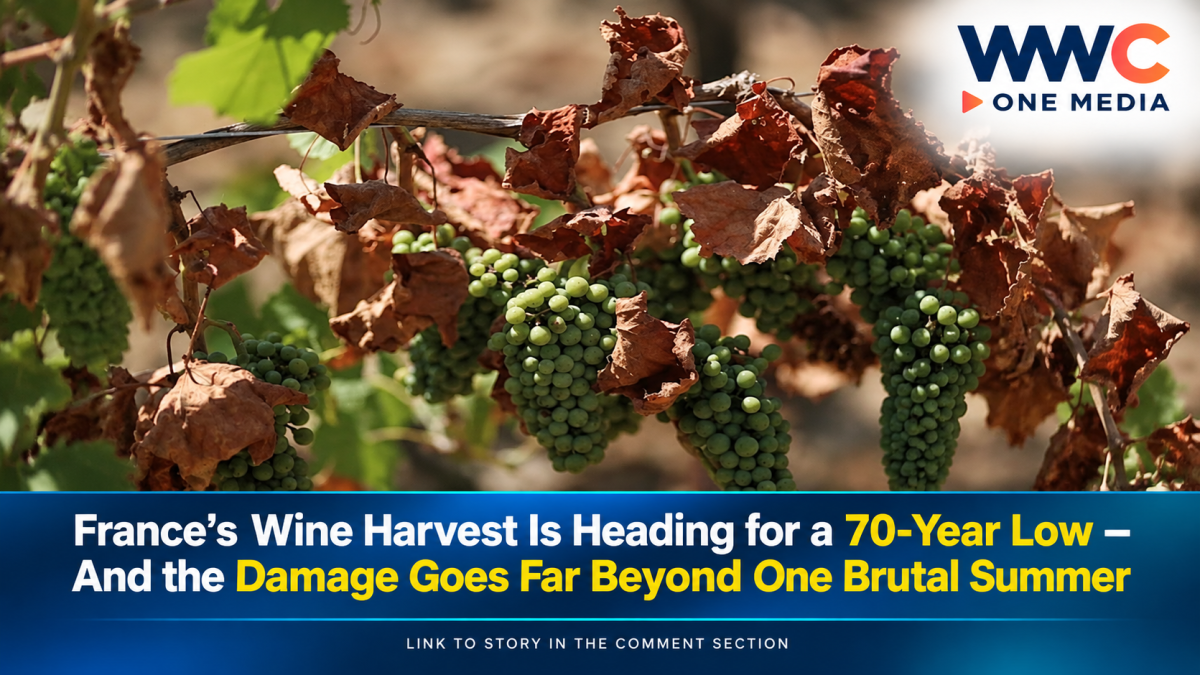 France’s Wine Harvest Is Heading for a 70-Year Low — And the Damage Goes Far Beyond One Brutal Summer