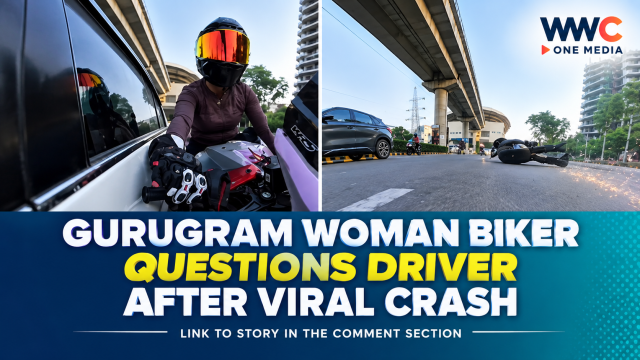 Gurugram Woman Biker Questions Driver After Viral Crash