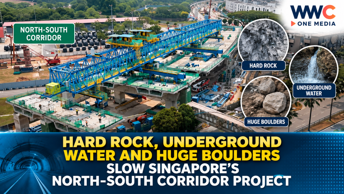 Hard Rock, Underground Water and Huge Boulders Slow Singapore’s North-South Corridor Project