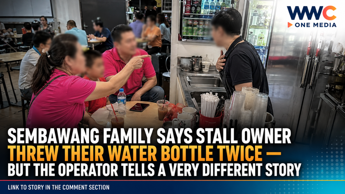 Sembawang Family Says Stall Owner Threw Their Water Bottle Twice — But the Operator Tells a Very Different Story