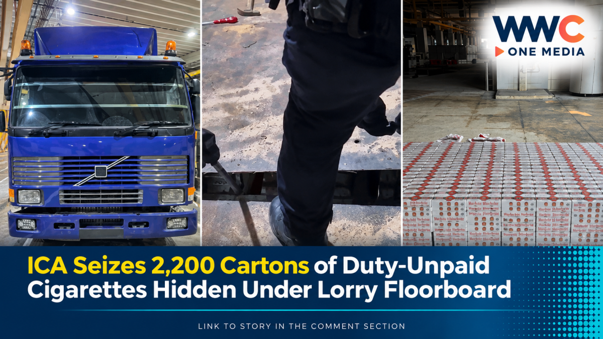 ICA Seizes 2,200 Cartons of Duty-Unpaid Cigarettes Hidden Under Lorry Floorboard