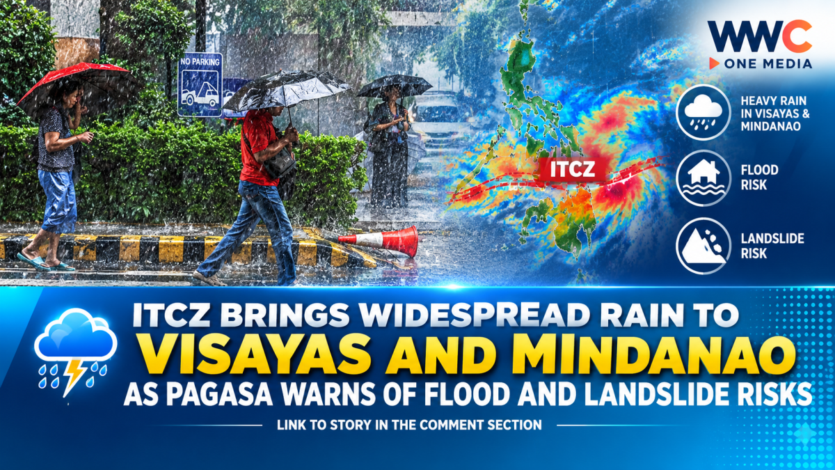 ITCZ Brings Widespread Rain to Visayas and Mindanao as PAGASA Warns of Flood and Landslide Risks