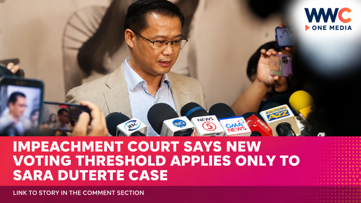Impeachment Court Says New Voting Threshold Applies Only to Sara Duterte Case