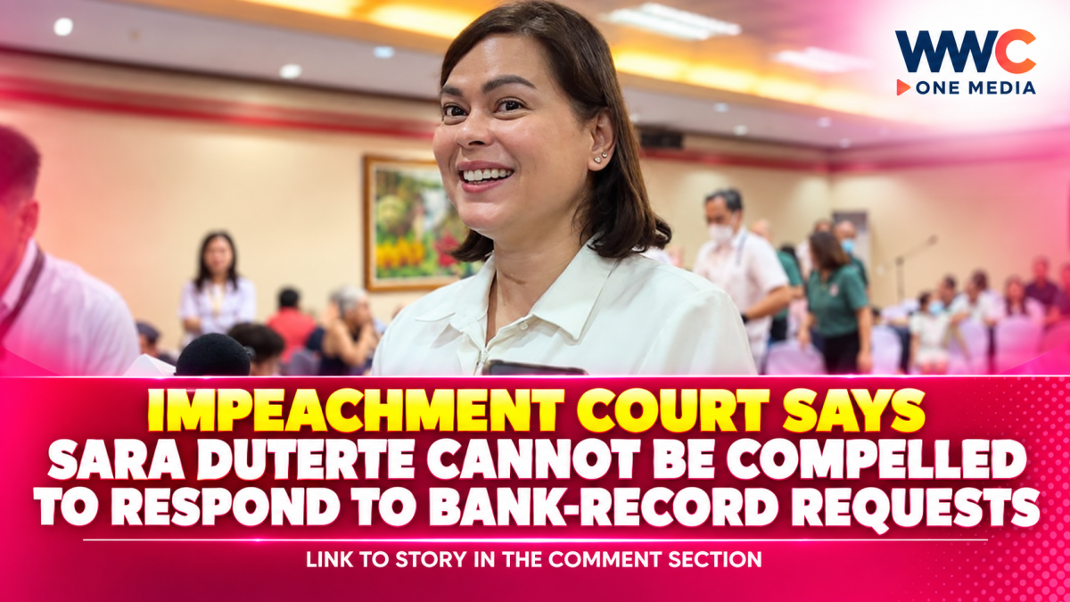 Impeachment Court Says Sara Duterte Cannot Be Compelled to Respond to Bank-Record Requests