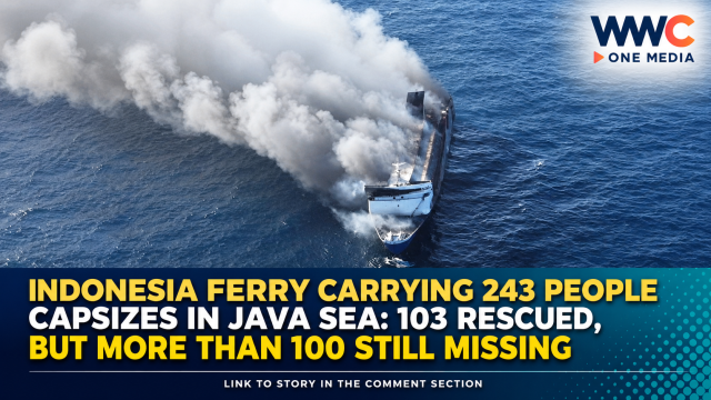 Indonesia Ferry Carrying 243 People Capsizes in Java Sea: 103 Rescued, But More Than 100 Still Missing