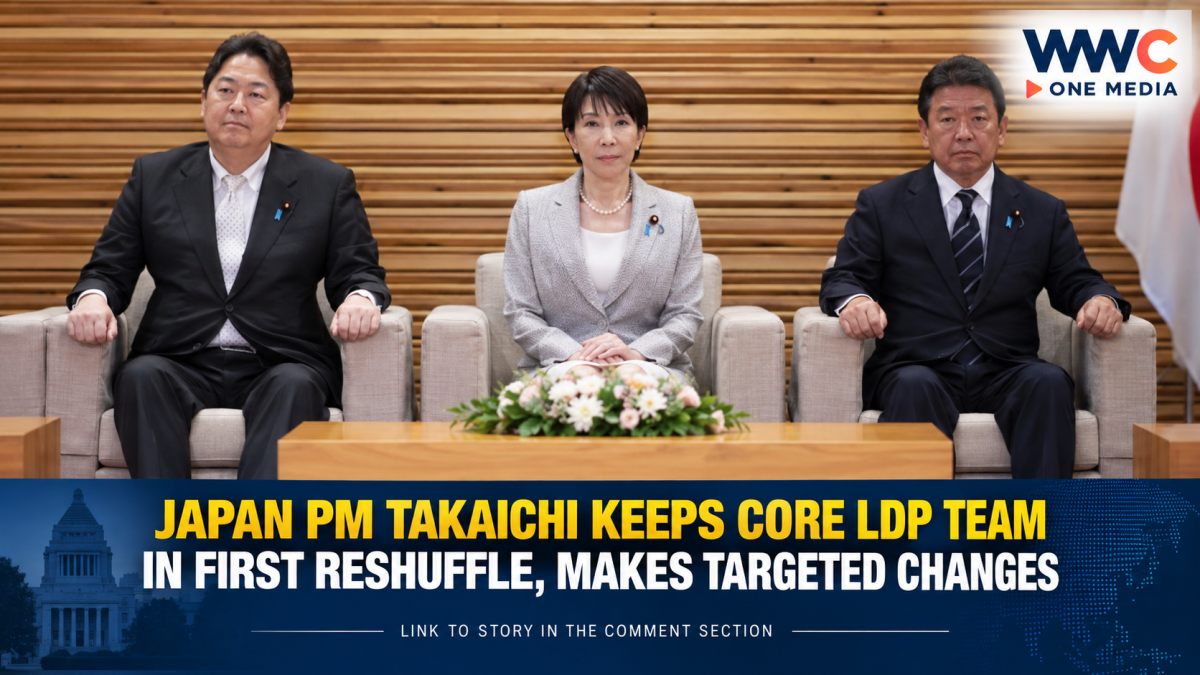 Japan PM Takaichi Keeps Core LDP Team in First Reshuffle, Makes Targeted Changes