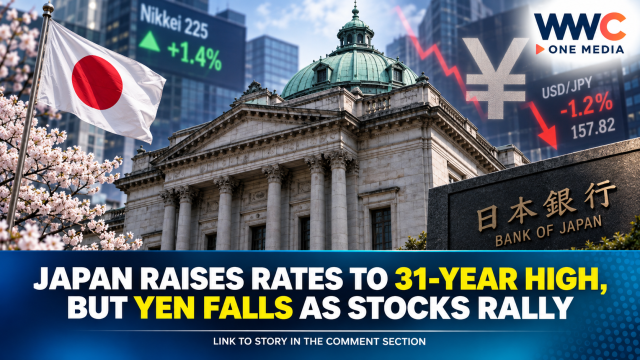 Japan Raises Rates to 31-Year High, but Yen Falls as Stocks Rally