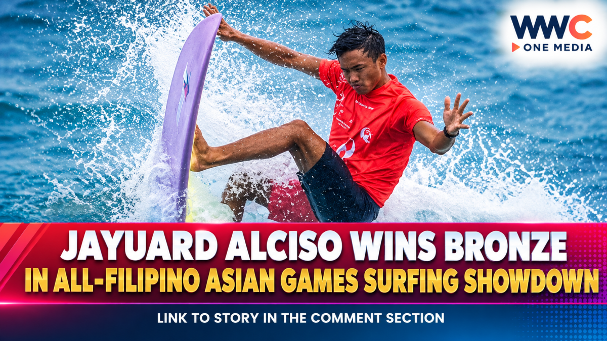 Jayuard Alciso Wins Bronze in All-Filipino Asian Games Surfing Showdown