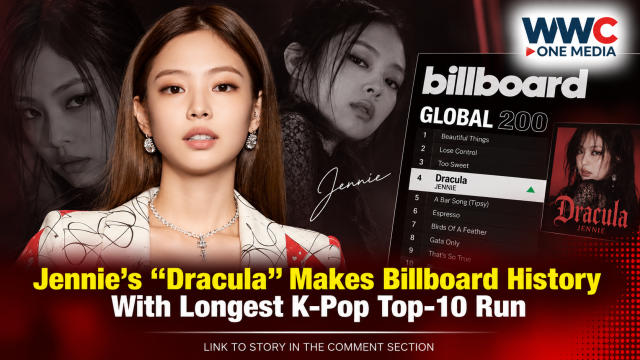 Jennie’s “Dracula” Makes Billboard History With Longest K-Pop Top-10 Run