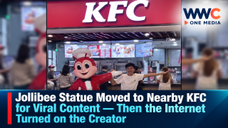 Jollibee Statue Moved to Nearby KFC for Viral Content — Then the Internet Turned on the Creator