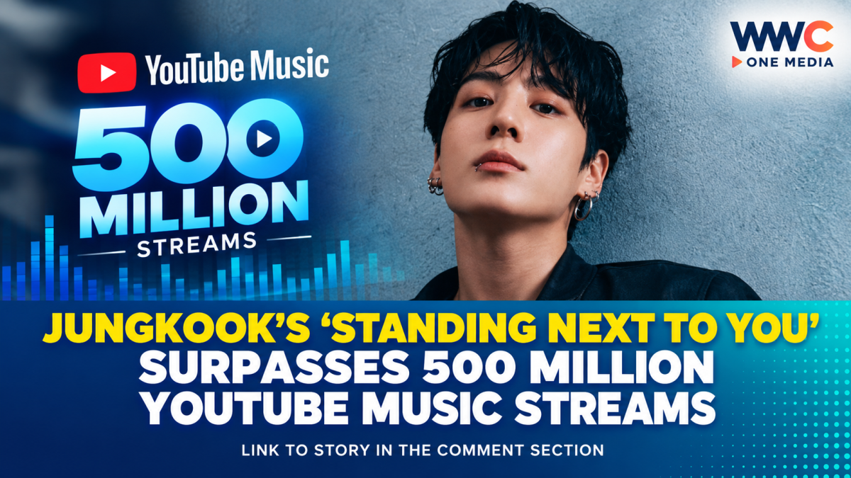 Jungkook’s ‘Standing Next to You’ Surpasses 500 Million YouTube Music Streams