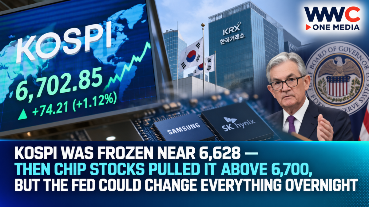KOSPI Was Frozen Near 6,628 — Then Chip Stocks Pulled It Above 6,700, but the Fed Could Change Everything Overnight