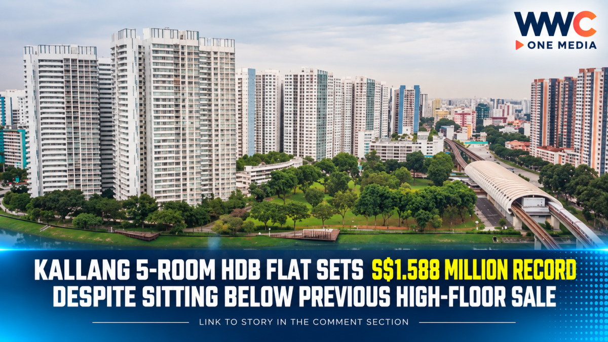 Kallang 5-Room HDB Flat Sets S$1.588 Million Record Despite Sitting Below Previous High-Floor Sale