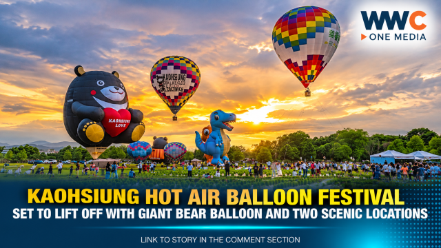 Kaohsiung Hot Air Balloon Festival Set to Lift Off With Giant Bear Balloon and Two Scenic Locations