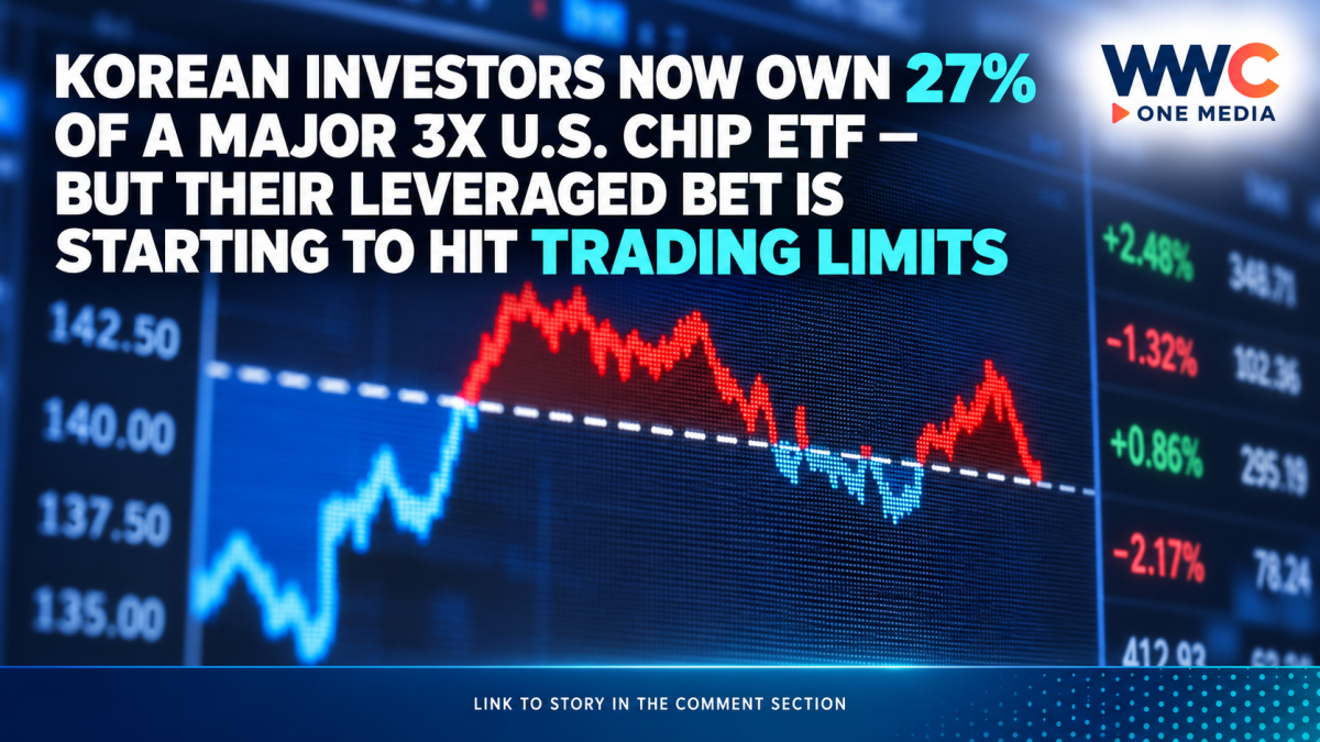 Korean Investors Now Own 27% of a Major 3X U.S. Chip ETF — But Their Leveraged Bet Is Starting to Hit Trading Limits