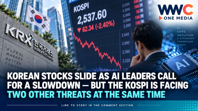 Korean Stocks Slide as AI Leaders Call for a Slowdown — But the KOSPI Is Facing Two Other Threats at the Same Time