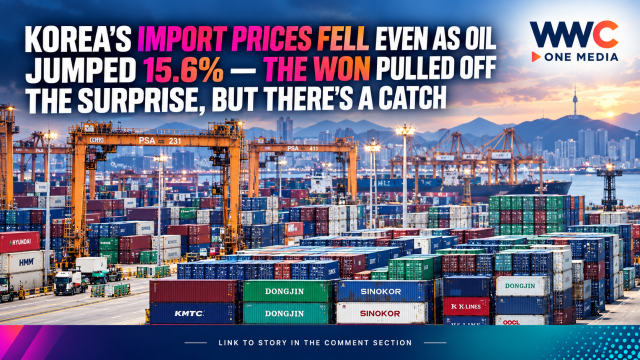 Korea’s Import Prices Fell Even as Oil Jumped 15.6% — The Won Pulled Off the Surprise, but There’s a Catch