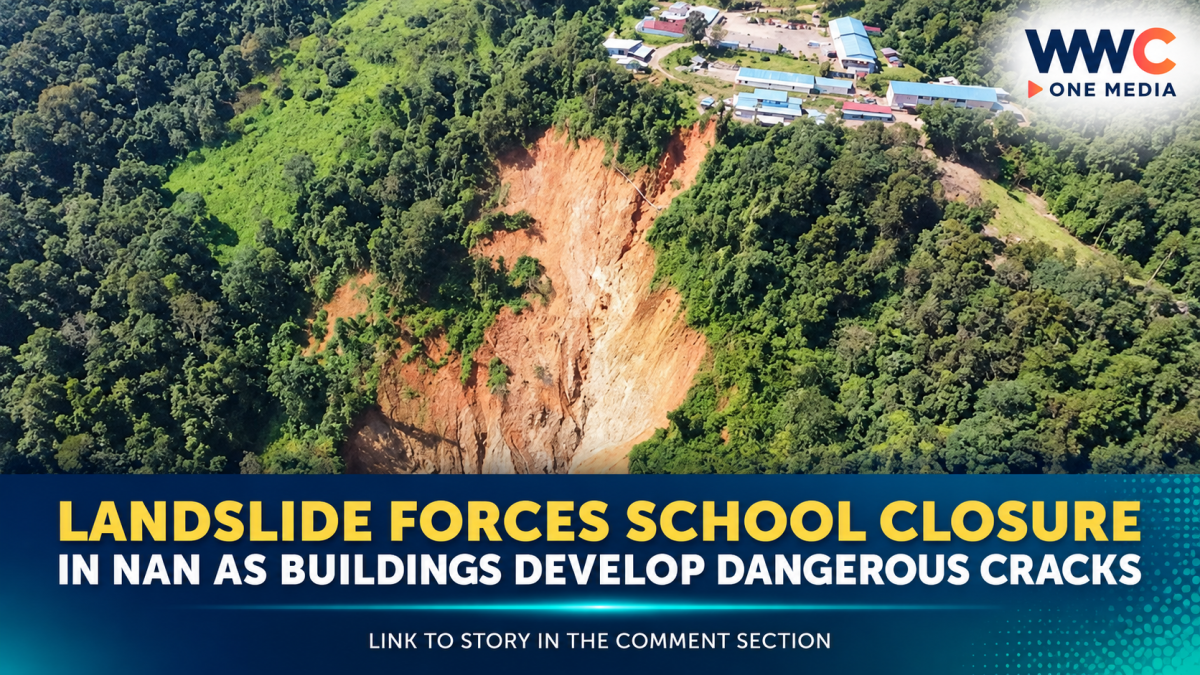 Landslide Forces School Closure in Nan as Buildings Develop Dangerous Cracks