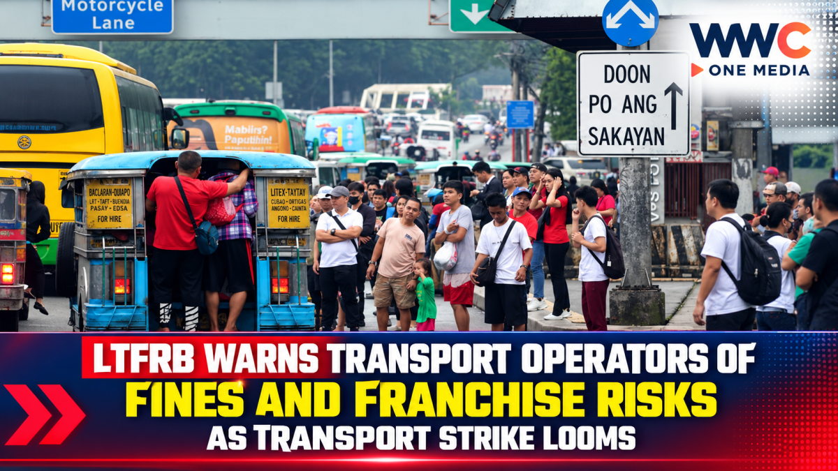 LTFRB Warns Transport Operators of Fines and Franchise Risks as Transport Strike Looms