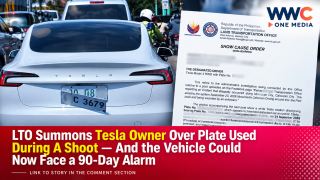LTO Summons Tesla Owner Over Plate Used During A Shoot — And the Vehicle Could Now Face a 90-Day Alarm