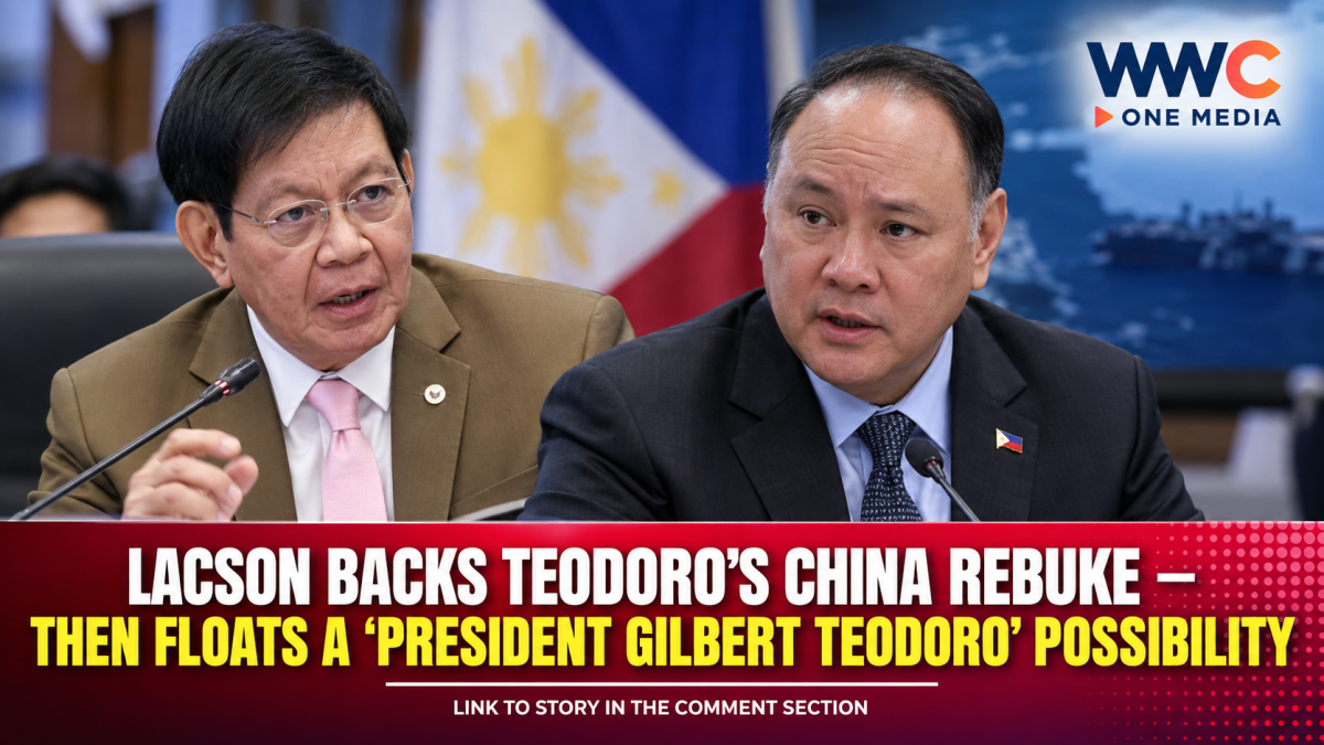 Lacson Backs Teodoro’s China Rebuke — Then Floats a ‘President Gilbert Teodoro’ Possibility