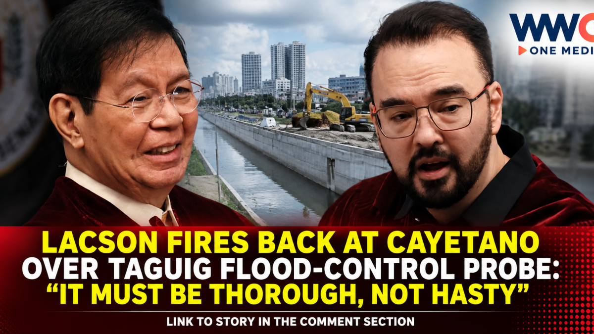 Lacson Fires Back at Cayetano Over Taguig Flood-Control Probe: “It Must Be Thorough, Not Hasty”