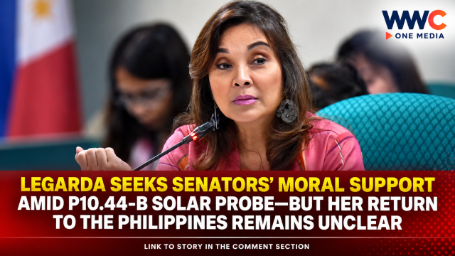 Legarda Seeks Senators’ Moral Support Amid P10.44-B Solar Probe—But Her Return to the Philippines Remains Unclear